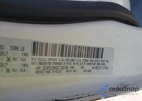 2016 Dodge Journey Se z USA, uszkodzony, nr VIN 3C4PDCAB4GT102743